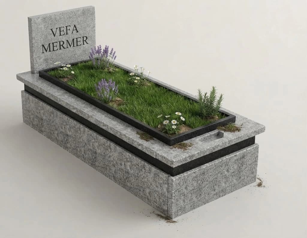 Beta Gri Granit Mezar Modeli Vefa Mermer Elazığ