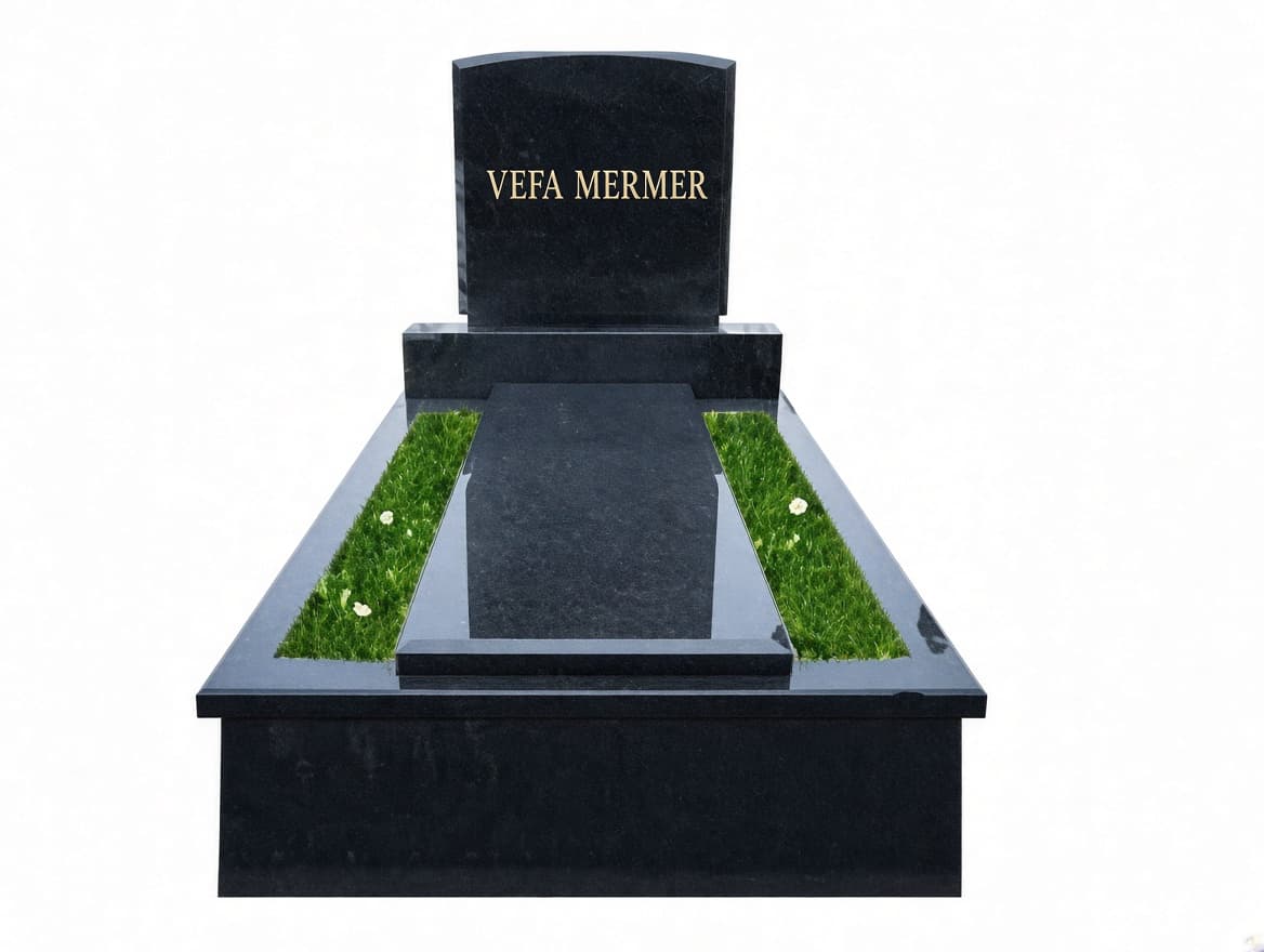 Vefa Mermer G-13 Siyah Granit Ara Kapaklı Mezar – Elazığ